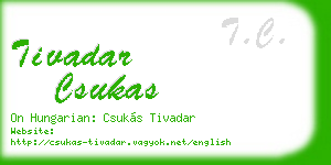 tivadar csukas business card