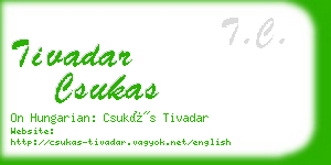 tivadar csukas business card